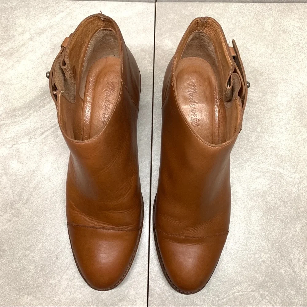 Madewell B8034 Dakota Cutoff cognac ankle boots size 8 - Picture 5 of 15